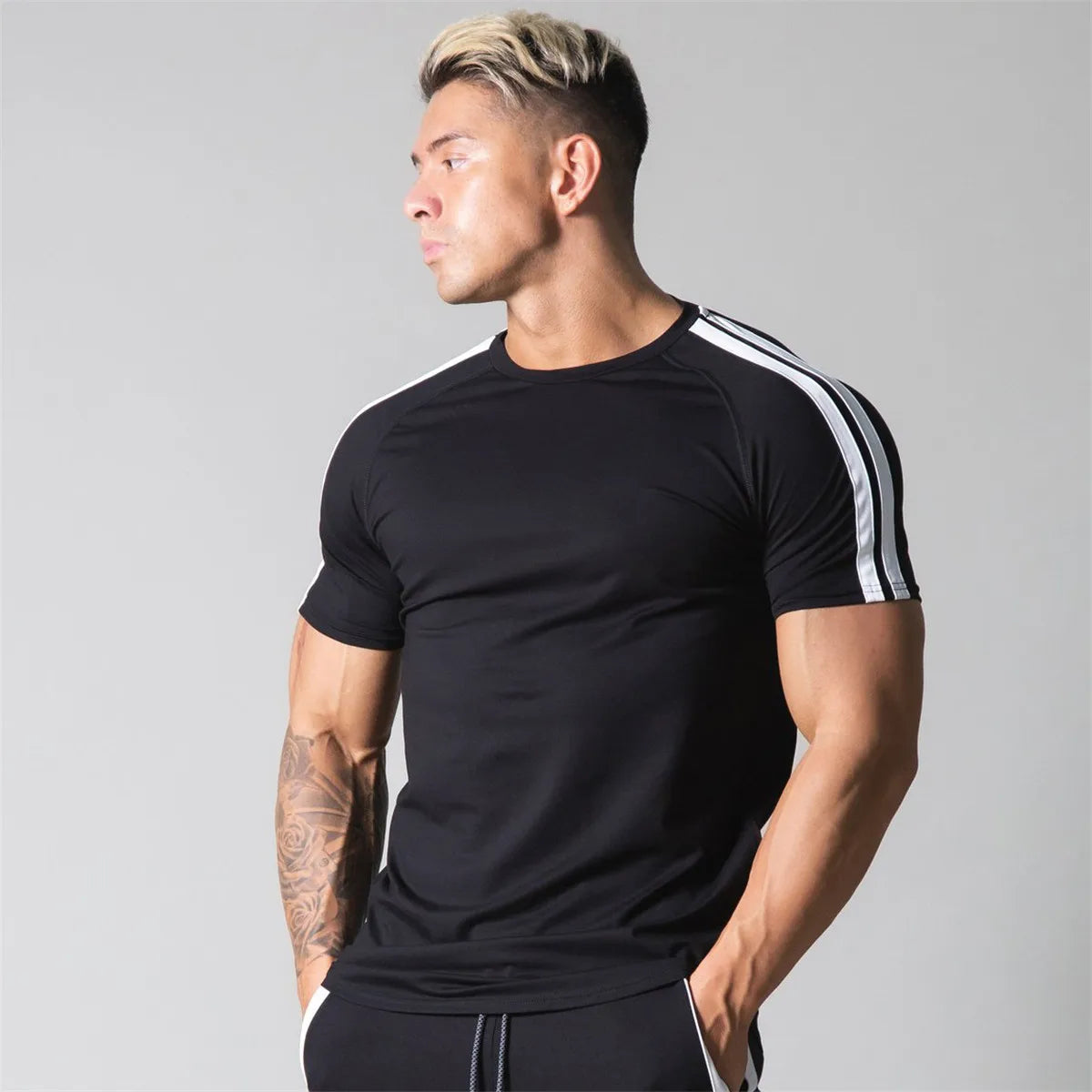 Sculpt Stripe Stretch Tee