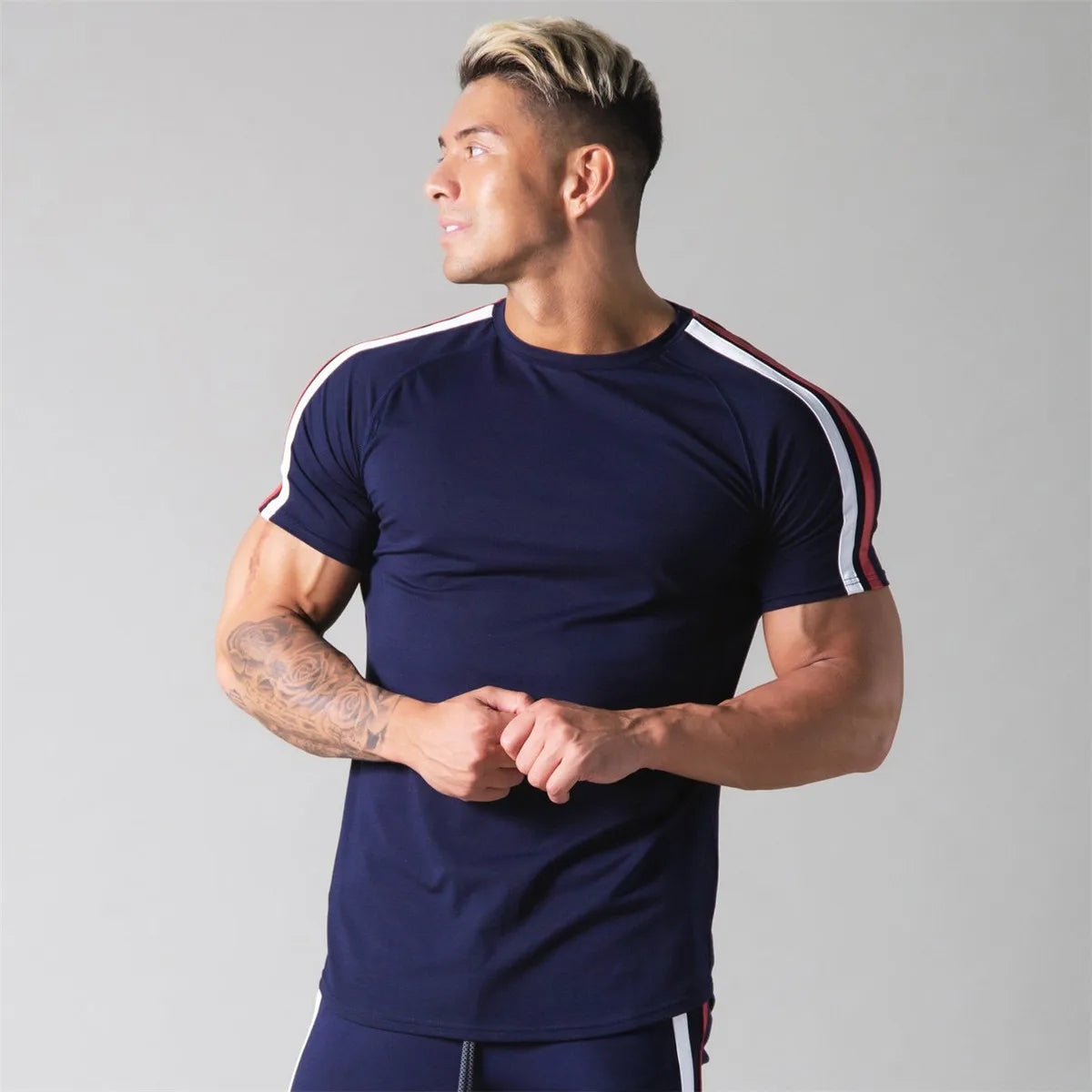 Sculpt Stripe Stretch Tee