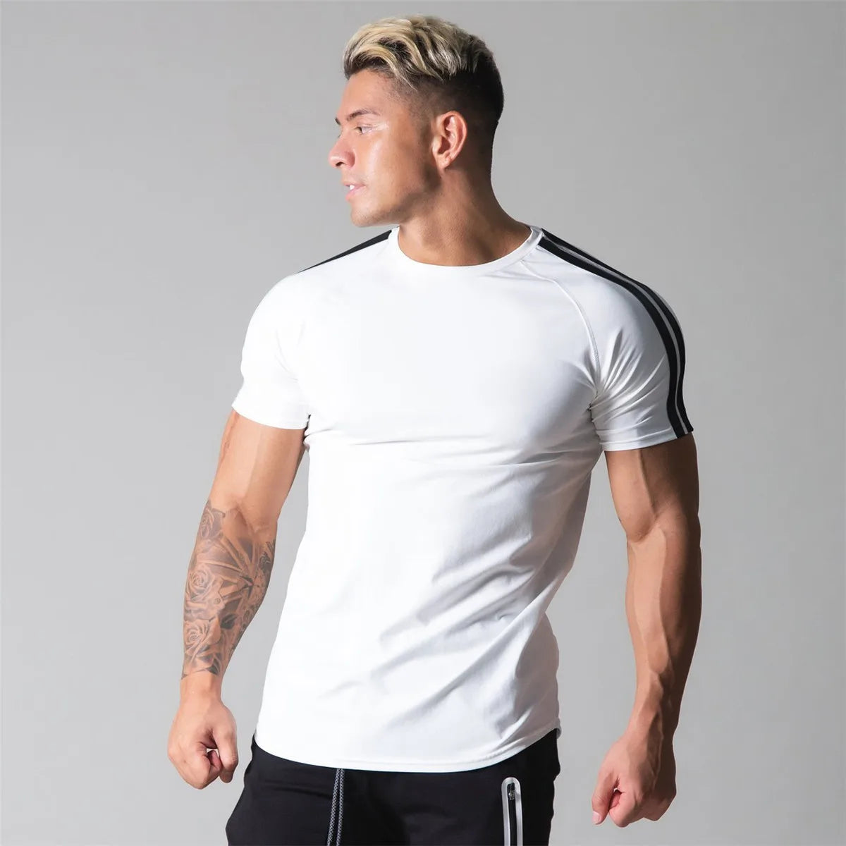 Sculpt Stripe Stretch Tee