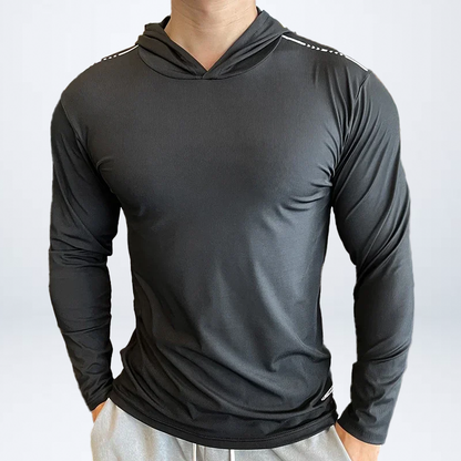 CORE-TECH™ Hooded Long Sleeve Gym Tee