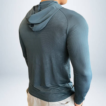 CORE-TECH™ Hooded Long Sleeve Gym Tee