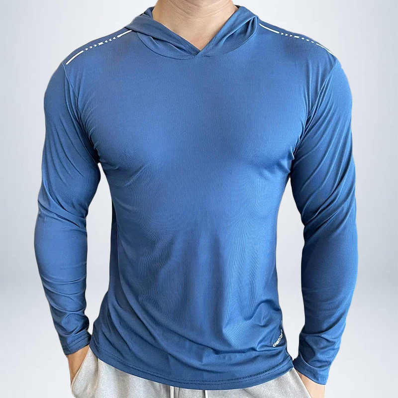 CORE-TECH™ Hooded Long Sleeve Gym Tee