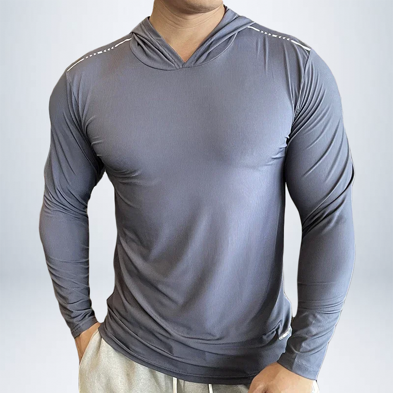 CORE-TECH™ Hooded Long Sleeve Gym Tee