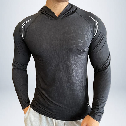 CORE-TECH™ Hooded Long Sleeve Gym Tee