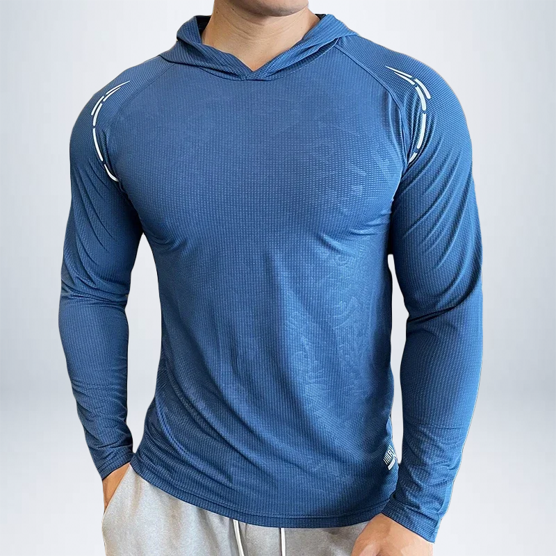 CORE-TECH™ Hooded Long Sleeve Gym Tee