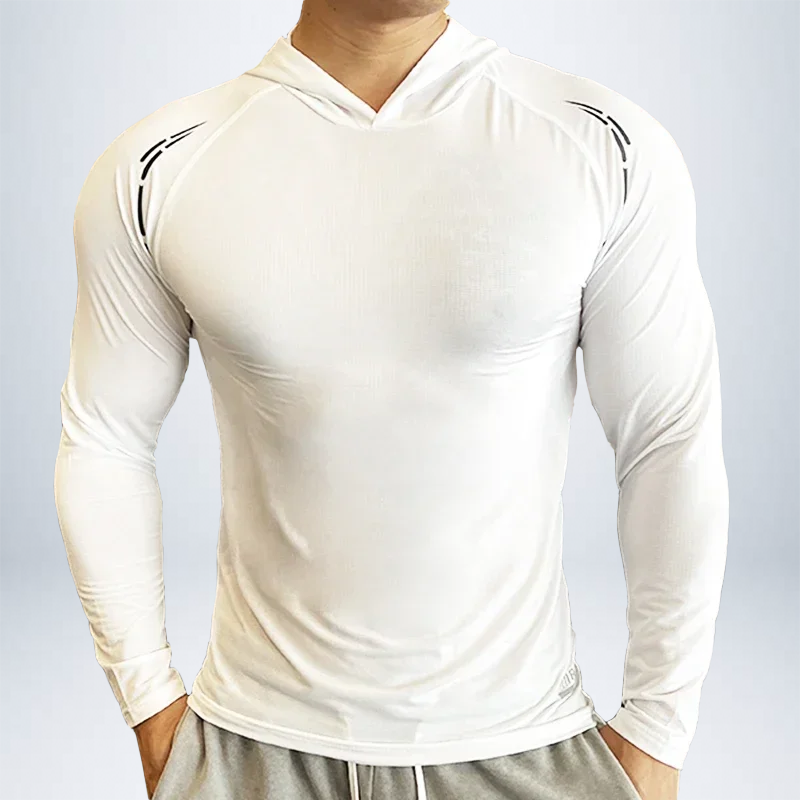 CORE-TECH™ Hooded Long Sleeve Gym Tee